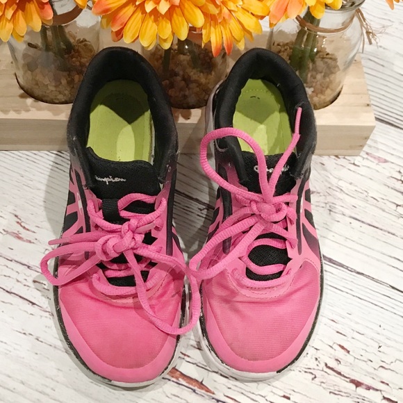 Girls pink/black Champion sneakers - Picture 2 of 8